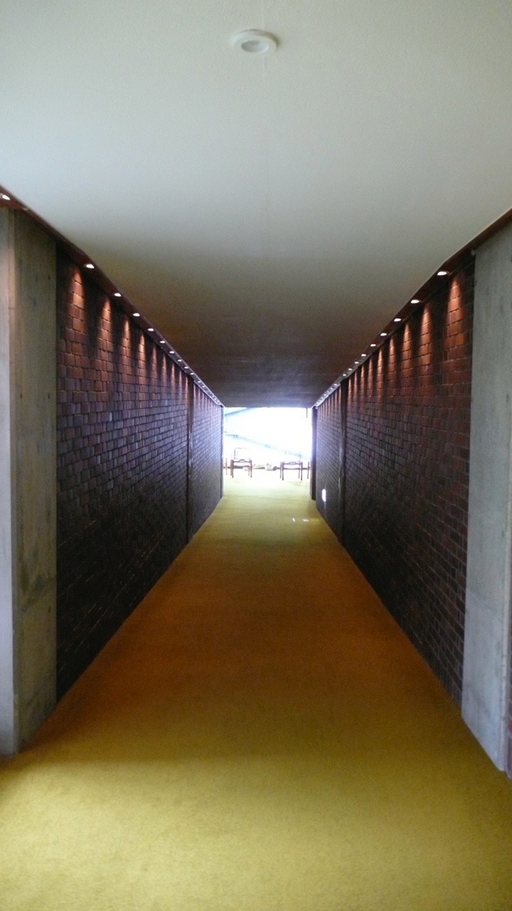  Ramp down to rooms wing 