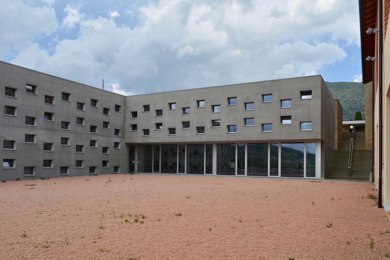  Yard besides dormitories wing 